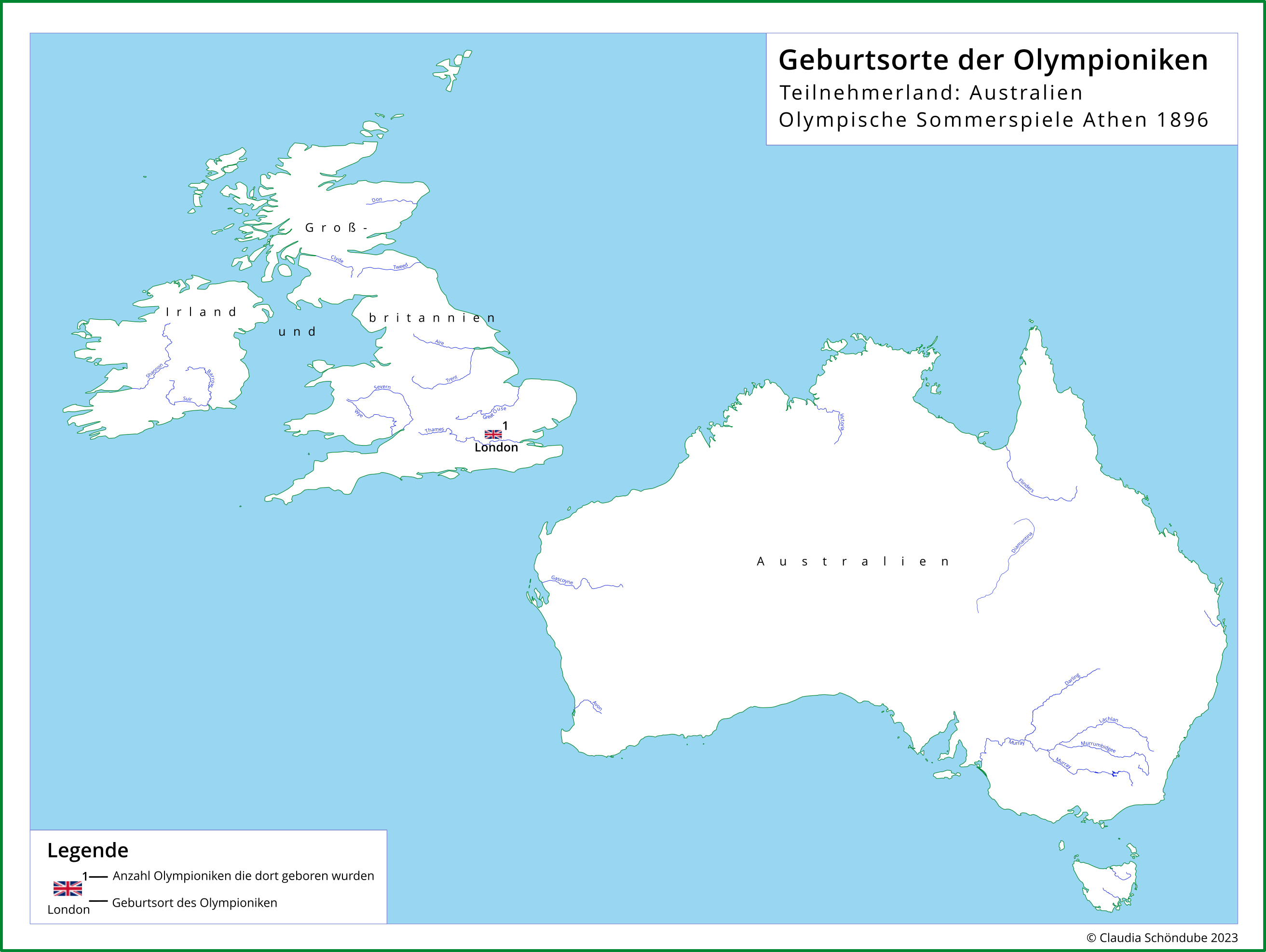 Geburtsorte Teilnehmer Australien