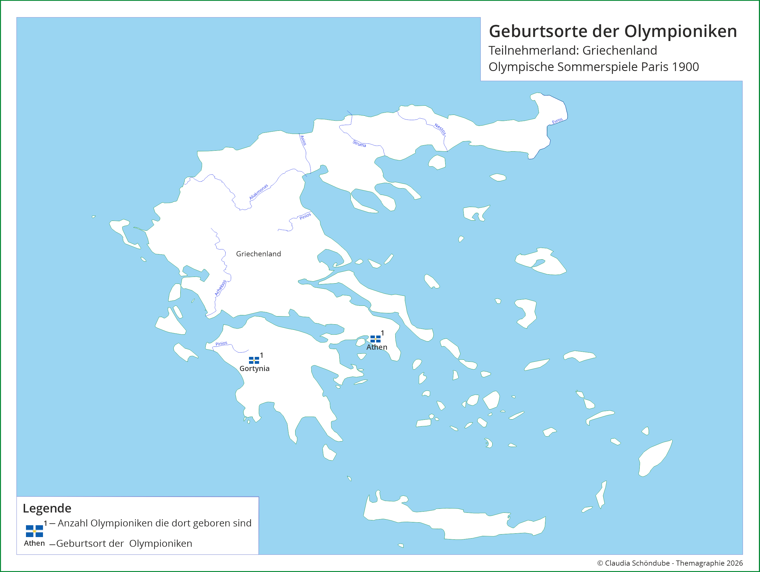 Geburtsorte Teilnehmer Griechenland