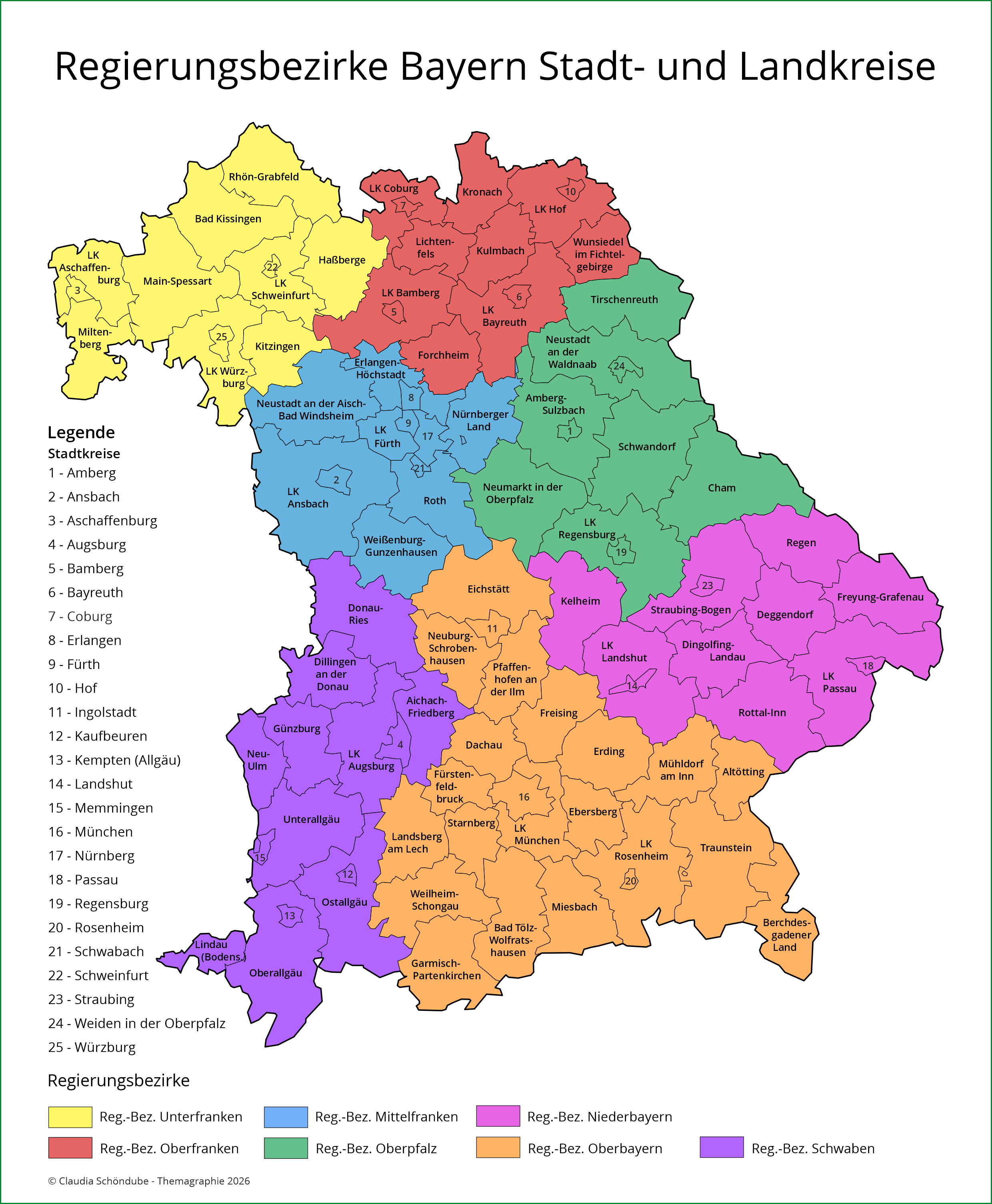 Regierungsbezirke von Bayern