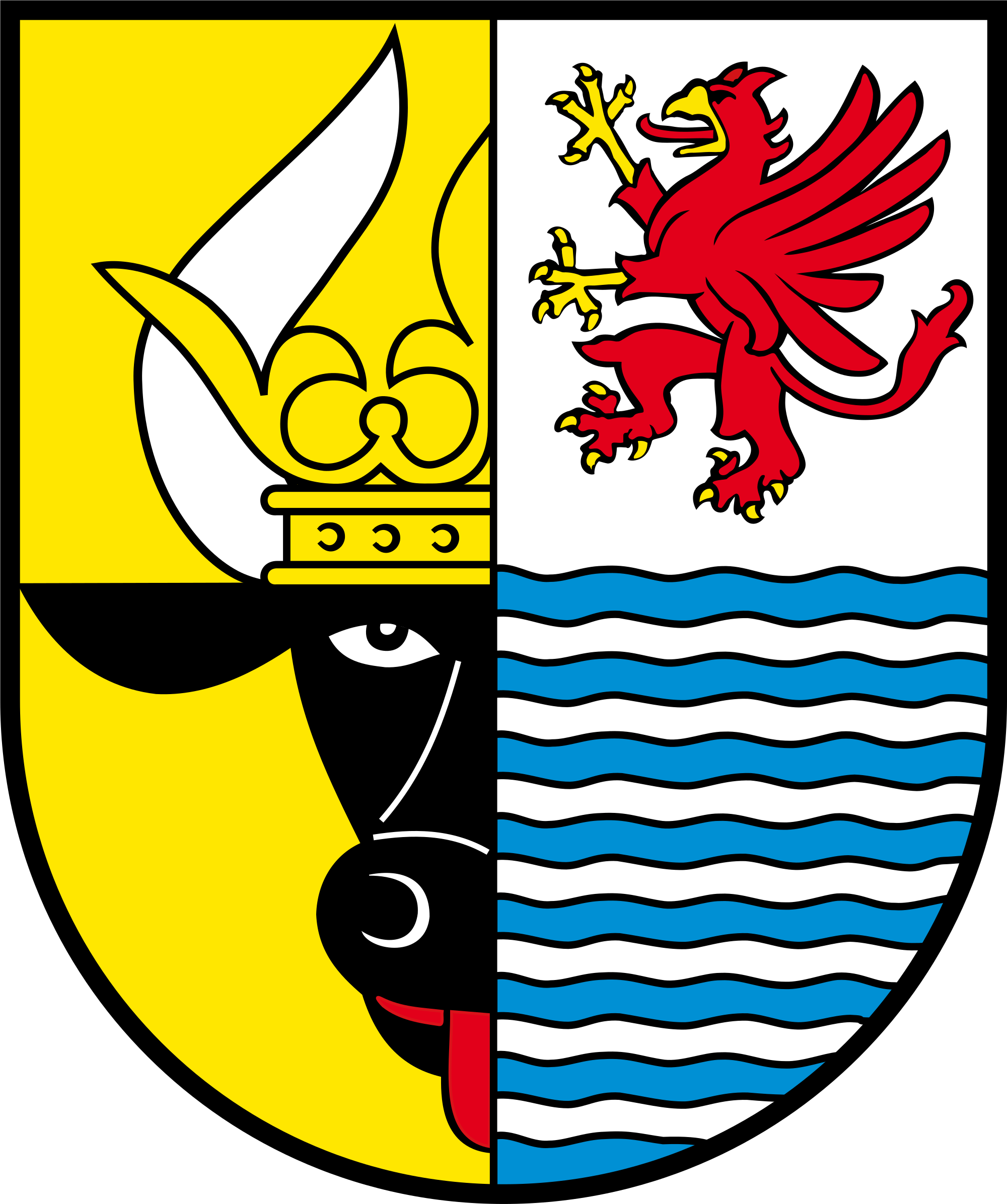 Wappen des Landkreises Mecklenburgische Seenplatte
